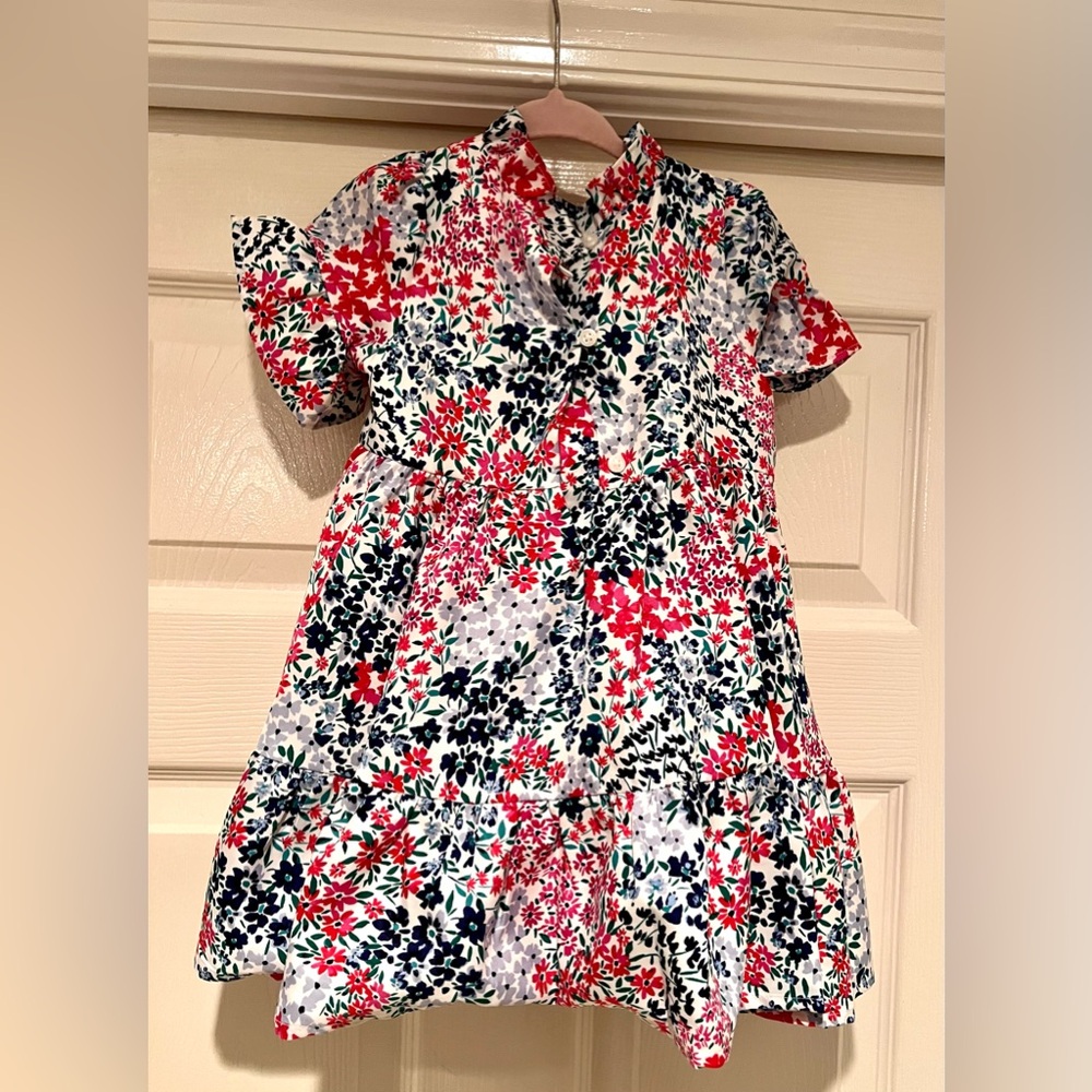 Floral Ruffle Cuff Dress